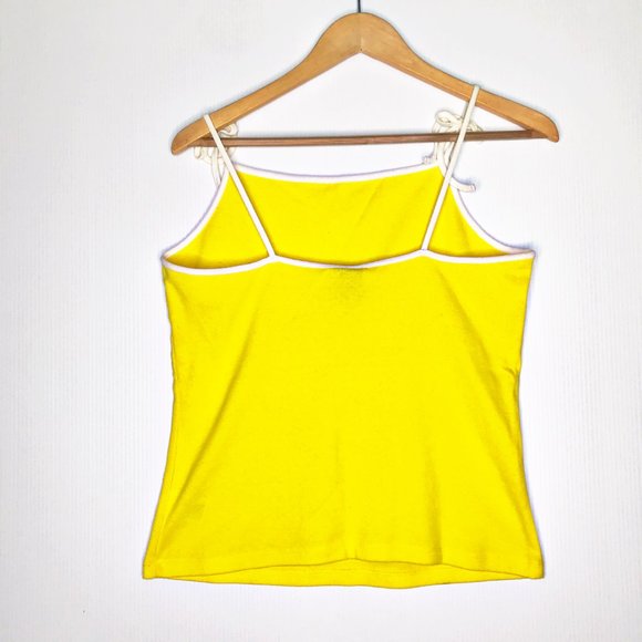 VINTAGE TOMMY JEANS Yellow Tank Top Extra Large - Picture 2 of 12